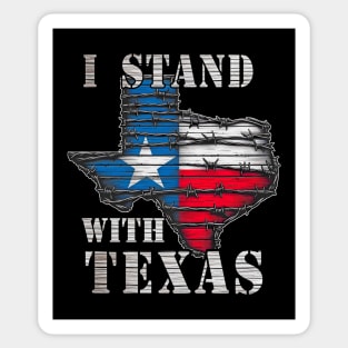 I STAND FOR TEXAS BARBWIRE IMMIGRATION REFORM BORDER SECURITY Sticker